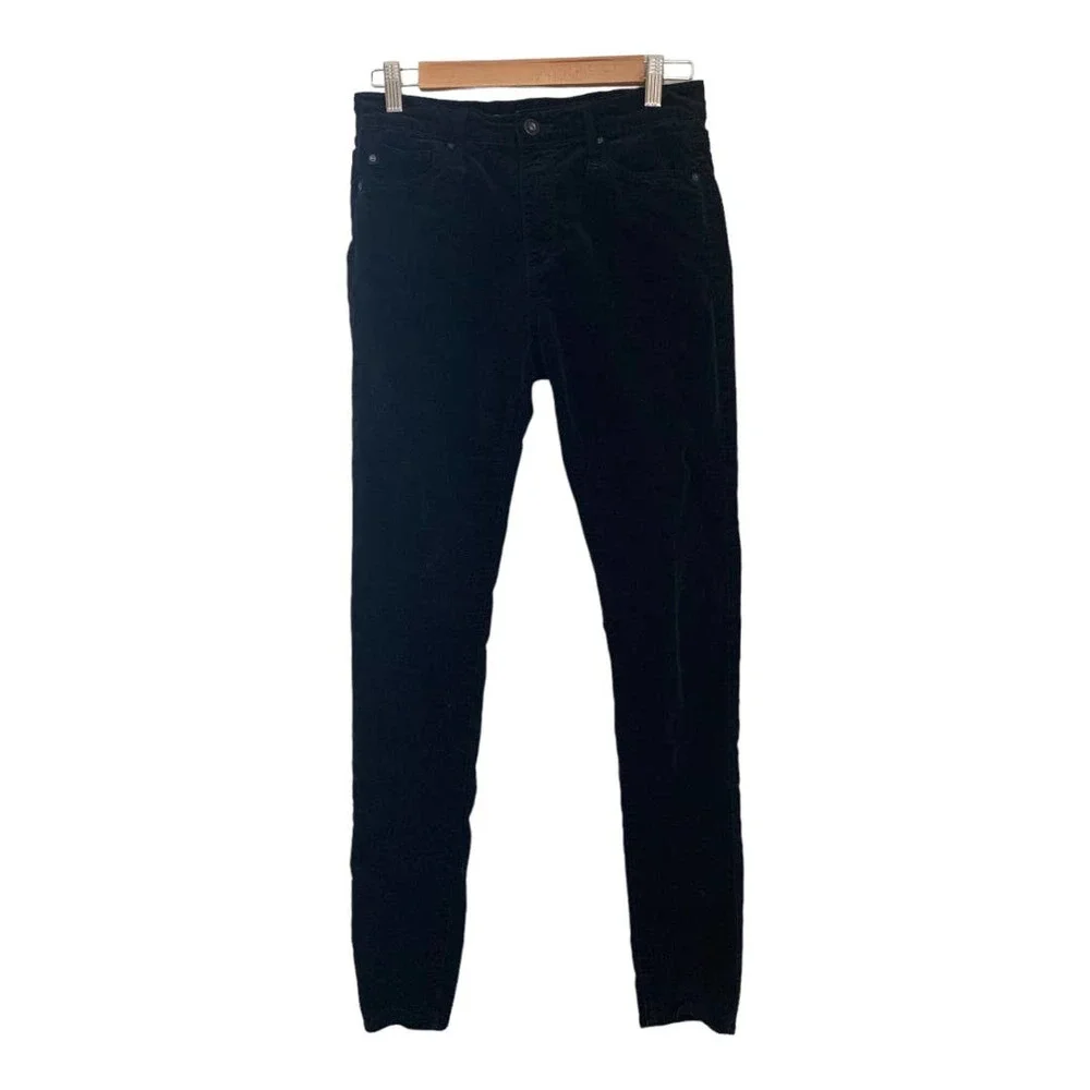 AG Adriano Goldschmied The Farrah Skinny High Rise Skinny Jeans In Black Size 27 - Picture 5 of 12